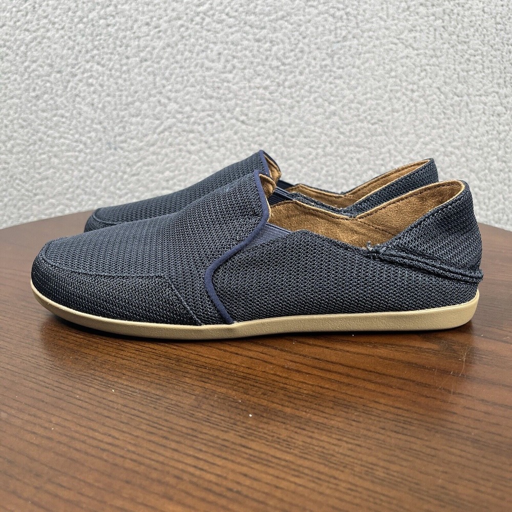 Olukai  Shoes Womens 9.5 W Blue Waialua Mesh Comfort Slip On Loafer Mule Sneaker